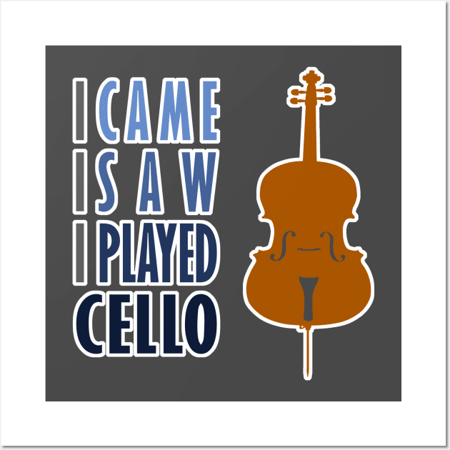 Funny Cello Wall Art by evisionarts